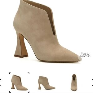 Vince Camuto Avelind Pointy Toe Shootie in Beige, Sz 7.5